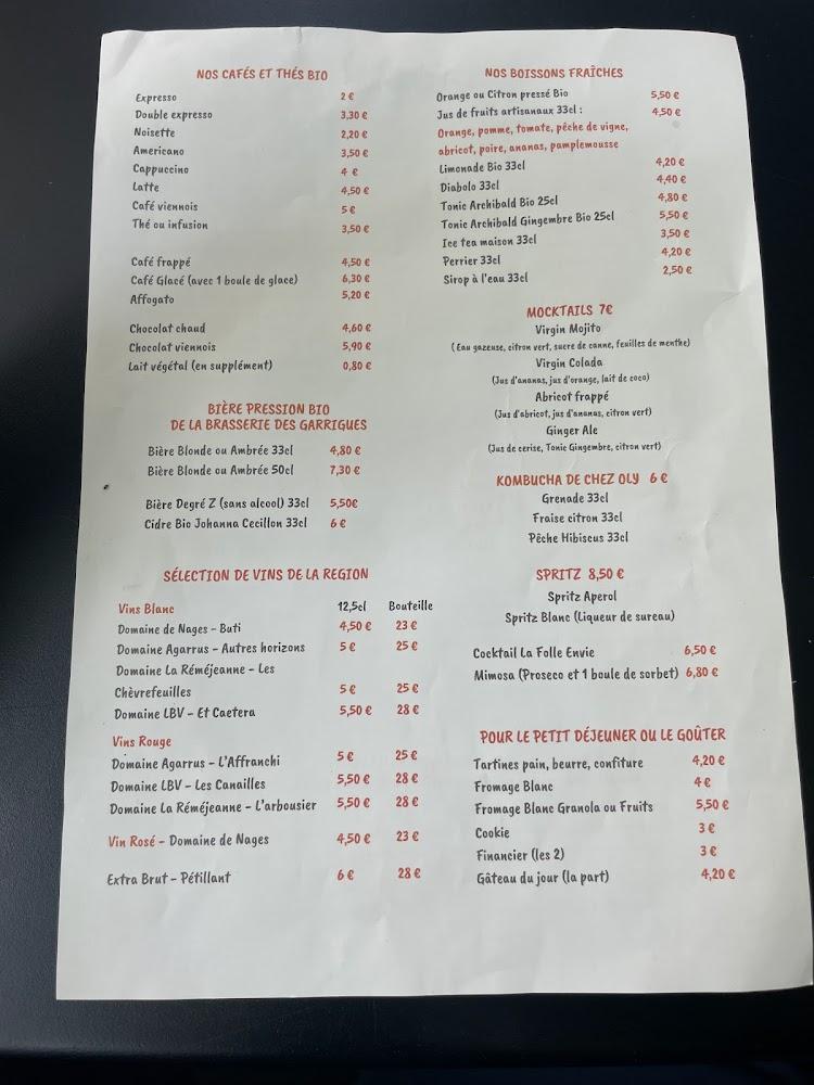 L'Envie café glacier - Menu Image 2